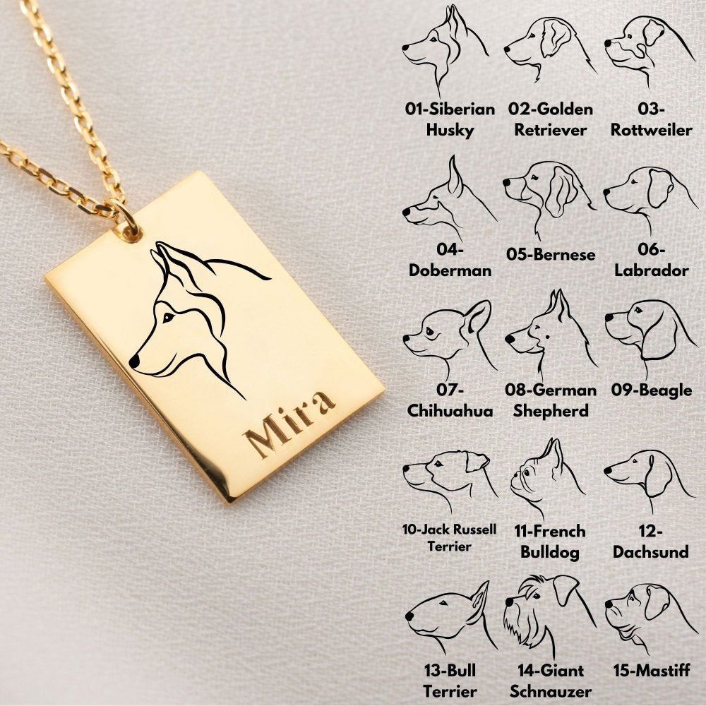 Custom dog mom necklace, a perfect personalized gift for pet-loving moms.