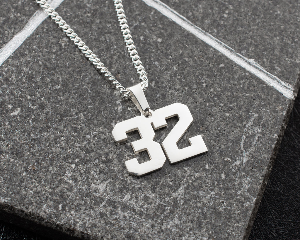Baseball-themed number necklace for boys, a great team gift