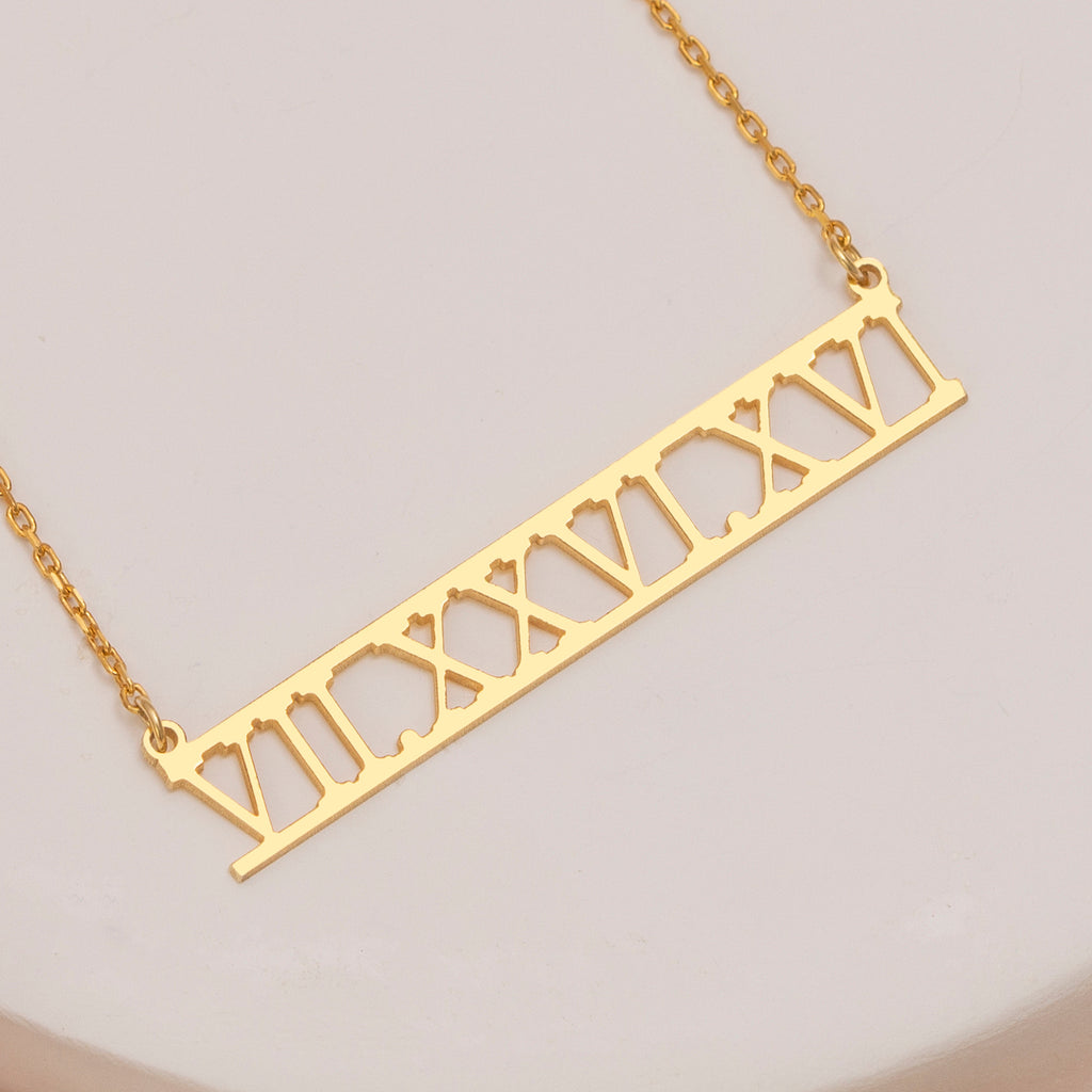 Meaningful engraved jewelry highlighting a custom date in minimalist style.