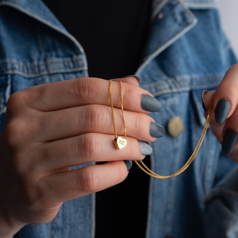 Minimalist heart locket necklace for women, a delicate and elegant gift