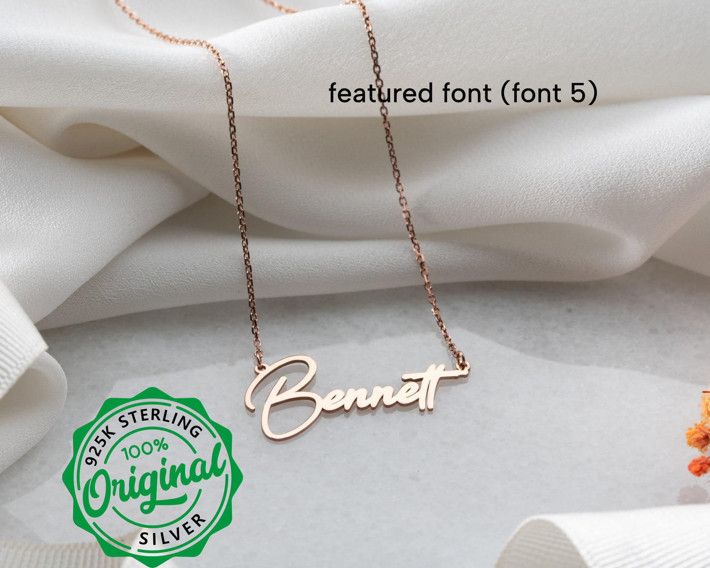 Custom Rosegold Name Jewelry