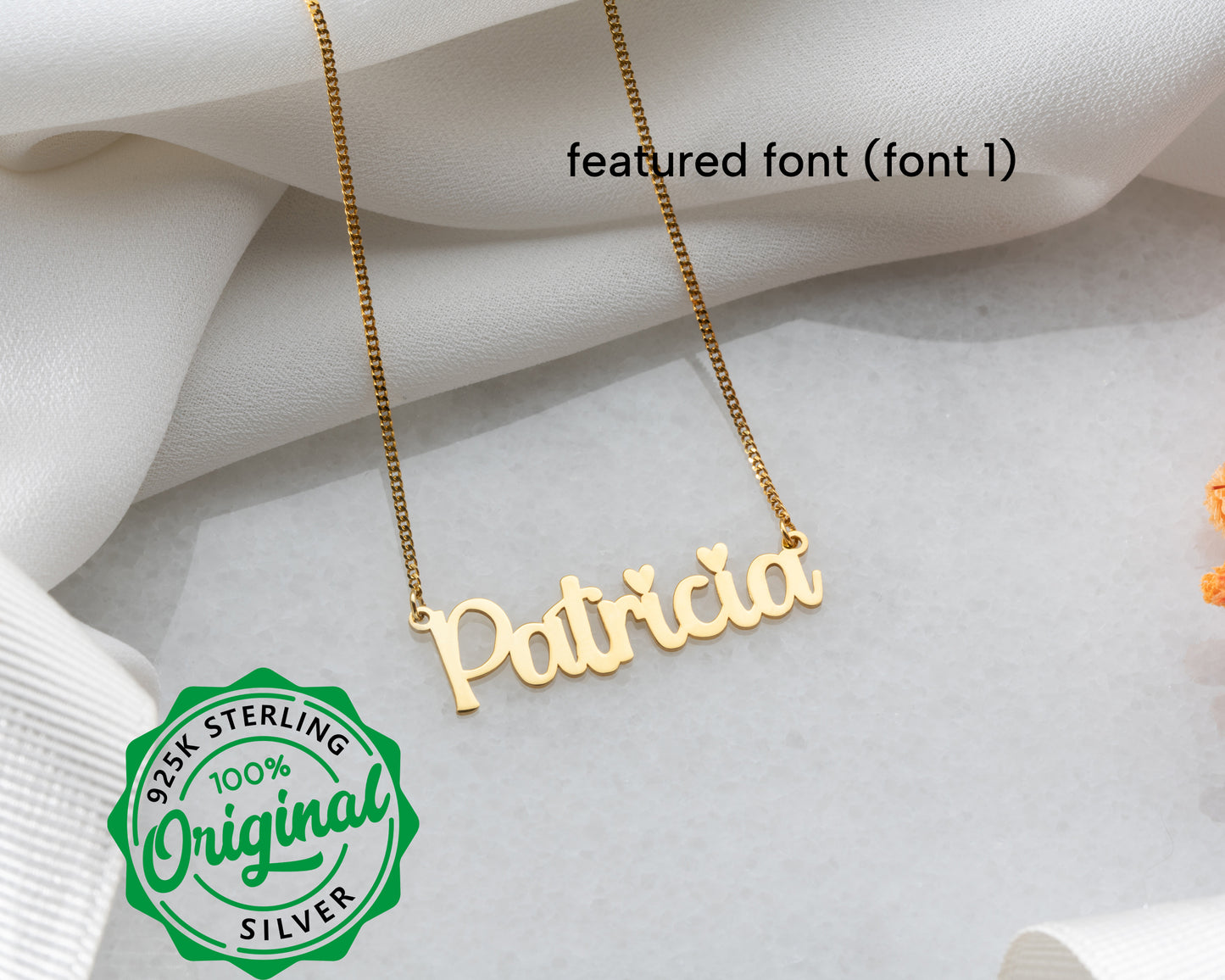 Custom Sterling Silver Name Necklace