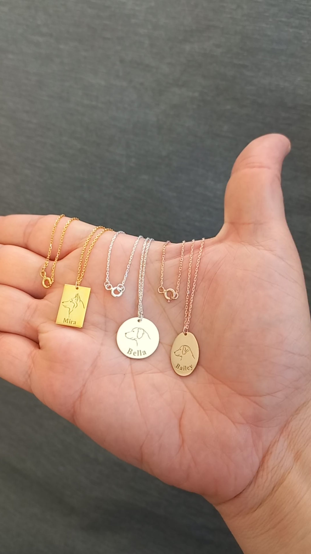 Pet memorial dog loss necklace, a sentimental keepsake to honor a beloved pet.