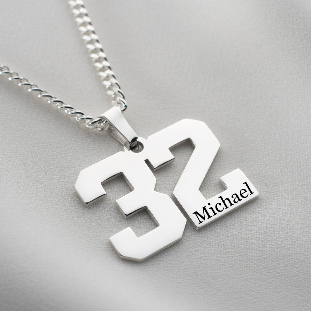 Sport number necklace designed for athletes, perfect for everyday wear.