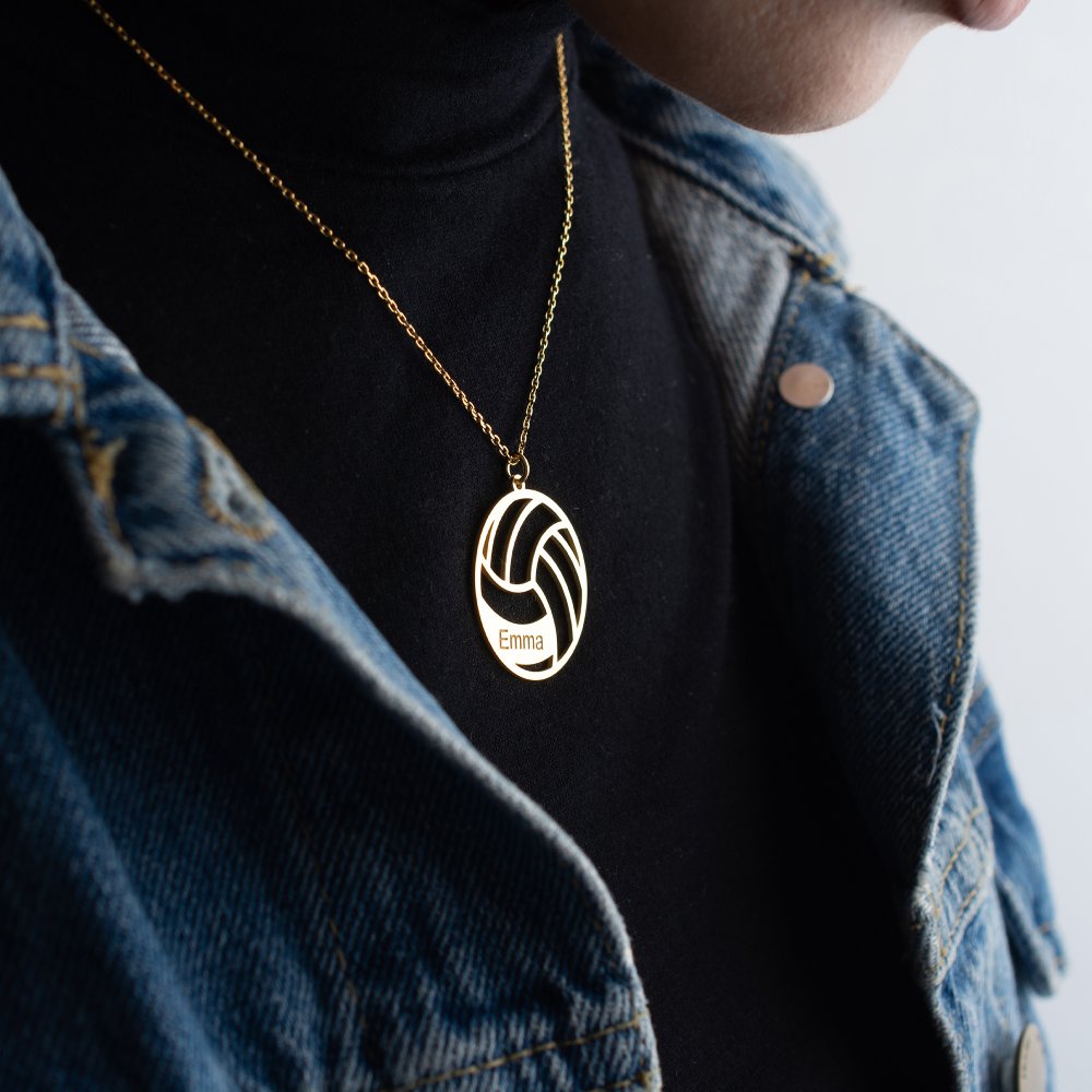 Gold-filled volleyball jewelry, a stylish and durable sports-themed accessory